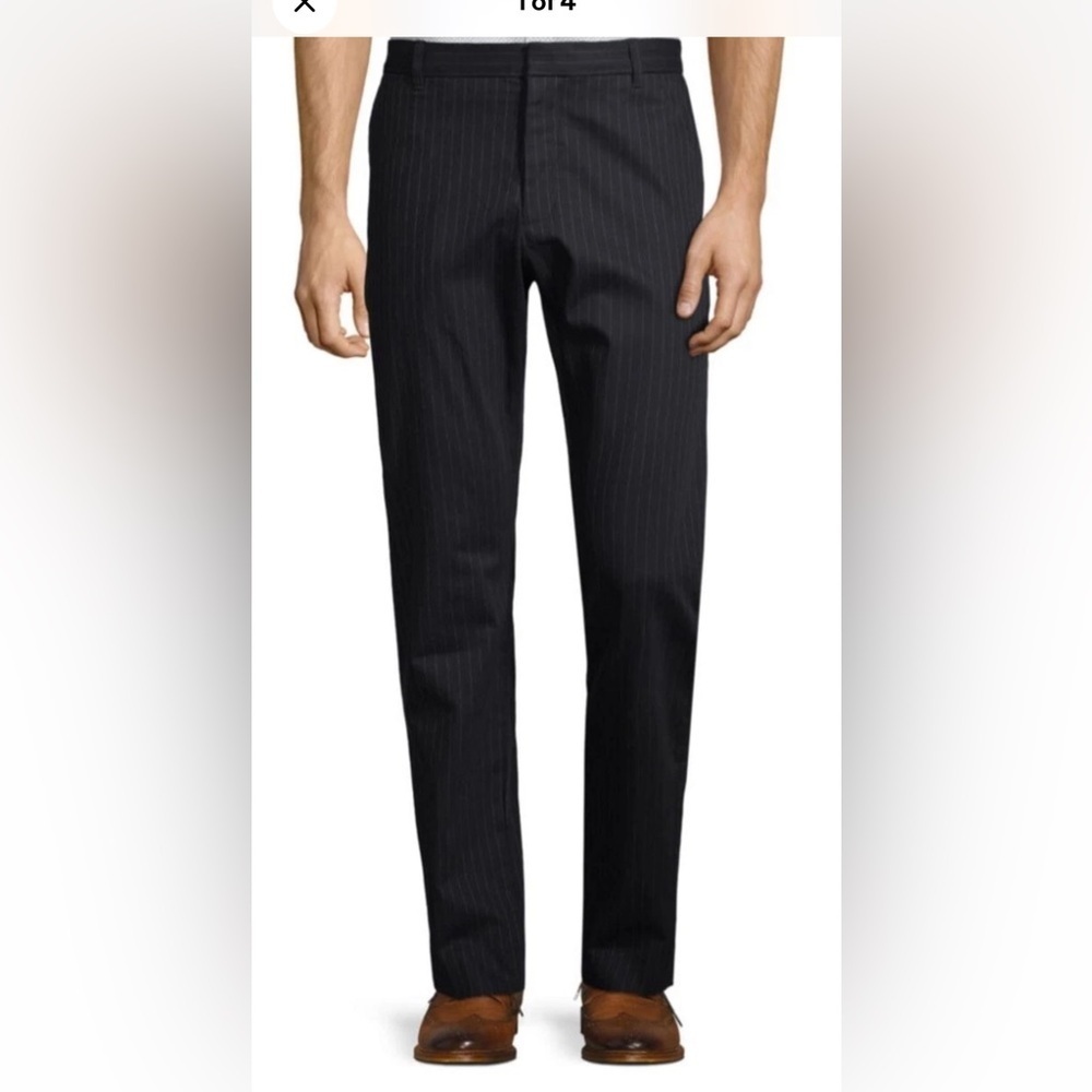 Vince Men's Griffith Classic Pinstripe Chino Dark Pinstripe Pants | 33